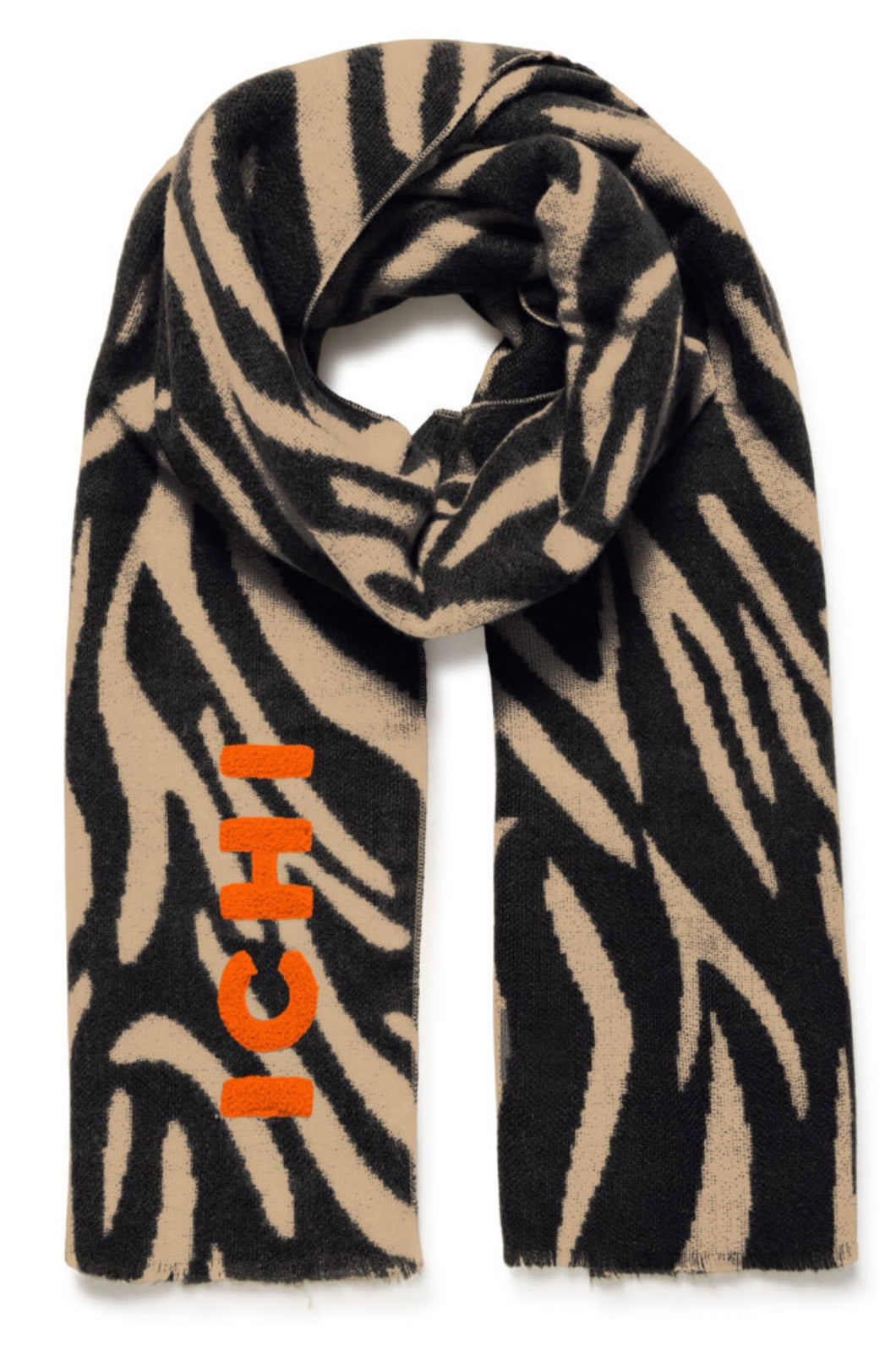 Schal „20124385“ Beige/Schwarz