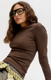Shirt „Jxfreya“ Braun