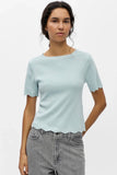 OBJALY RE S/S BOATNECK KNIT TOP 145