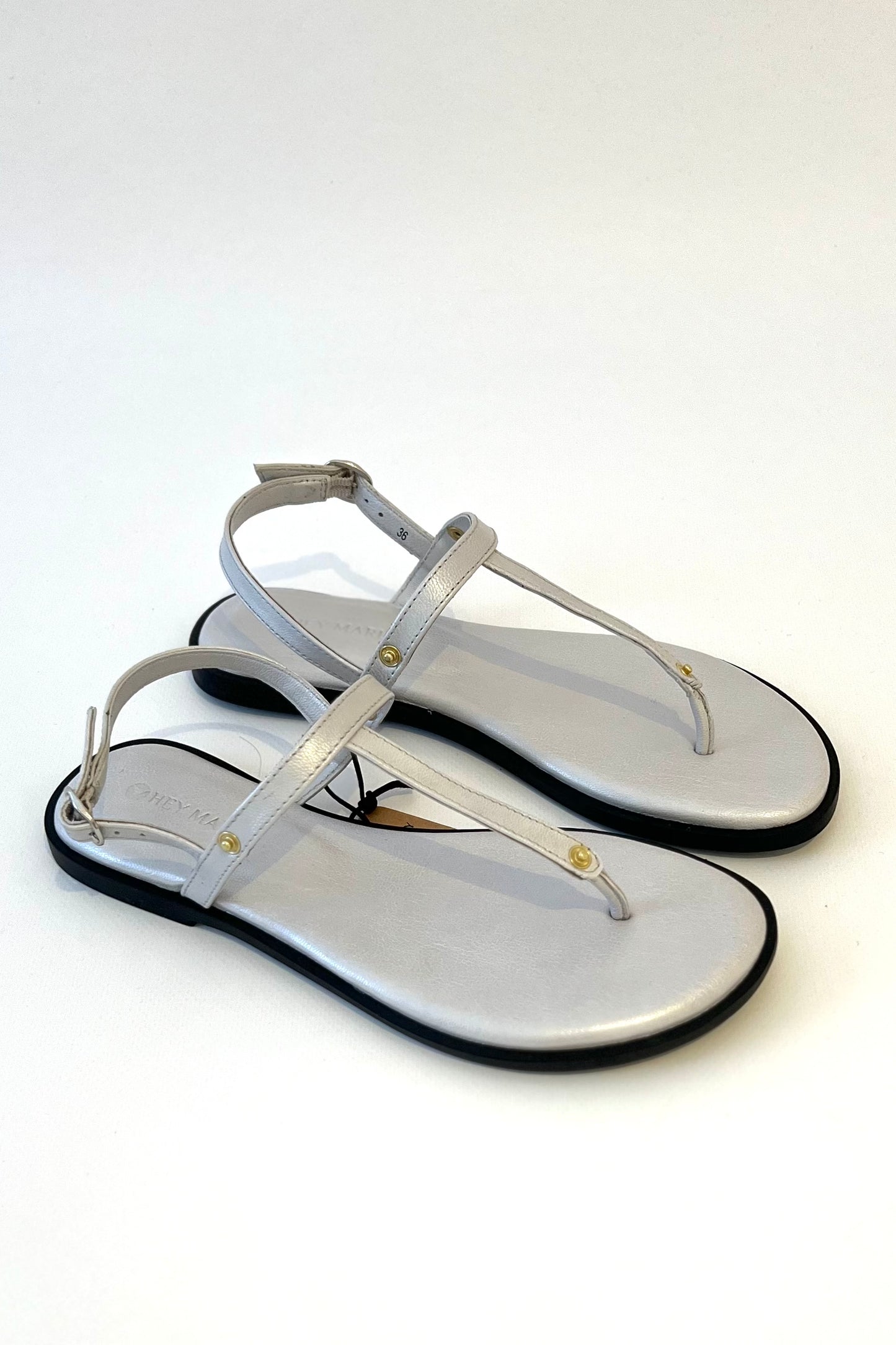 Sandalette „Classic Metallic-Silber