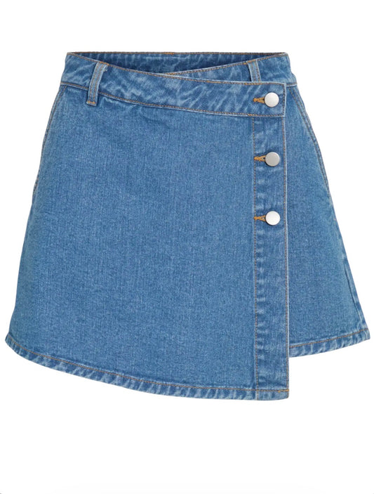 VIHARPER HW ASYMMETRIC DENIM SKIRT