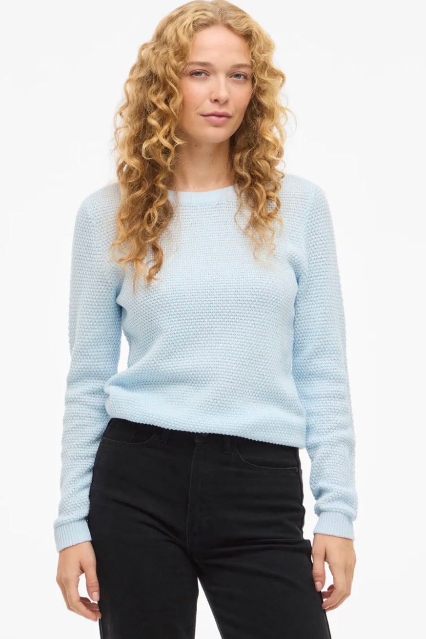 VIDALO O-NECK L/S KNIT TOP