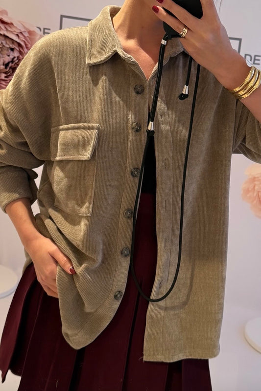 Hemd „25104“ Taupe