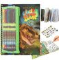Dino World Malbuch mit Buntstiften