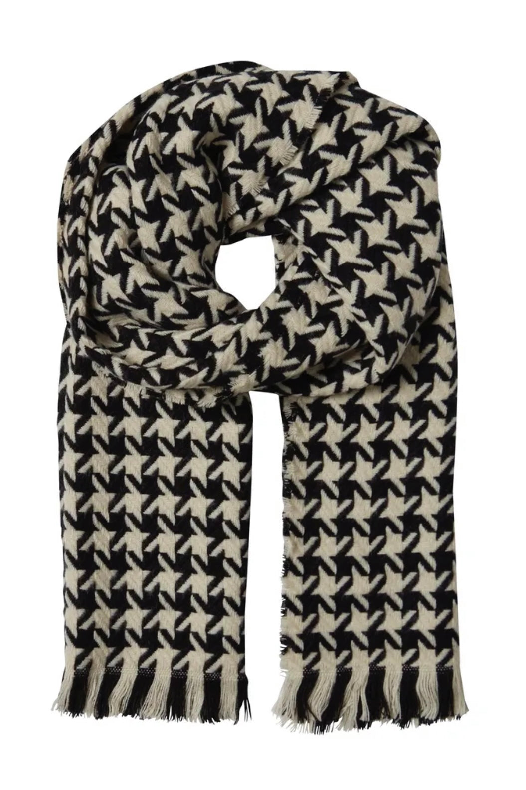 Schal „20117196“ Schwarz/Creme