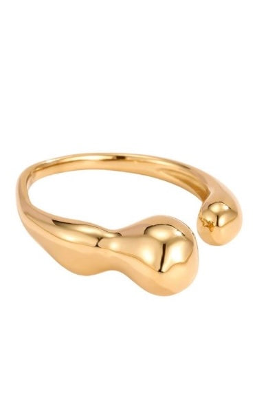 Edelstahl Ring Verstellbarer Knochenform